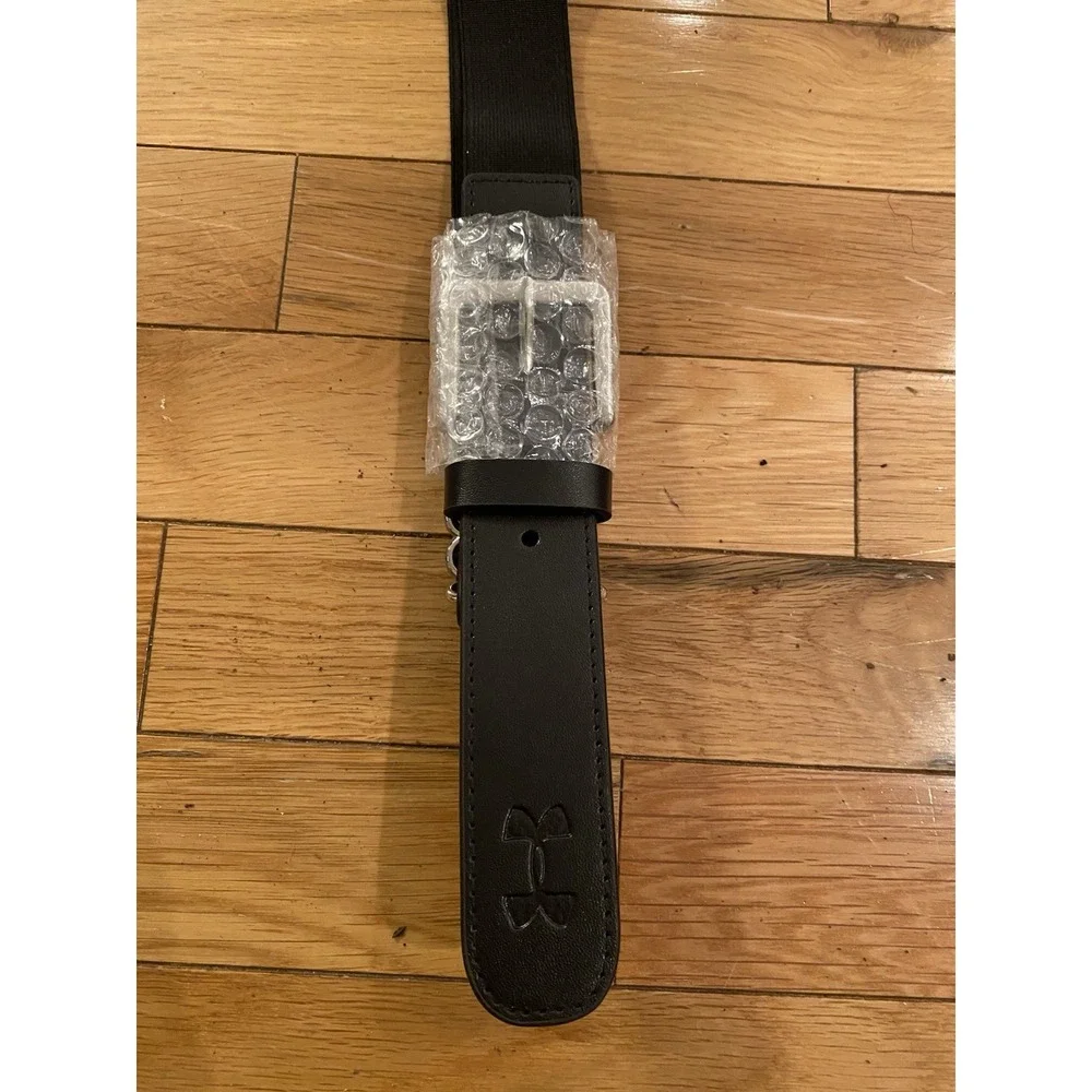 Under Armour Mens Baseball Belt Black Adjustable OSFA‎ Elastic Web NEW